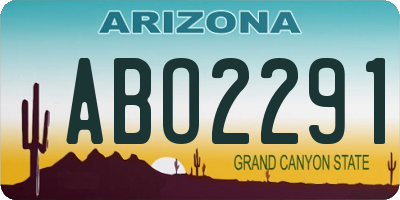 AZ license plate ABO2291