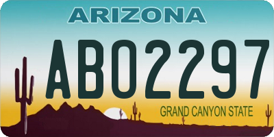 AZ license plate ABO2297