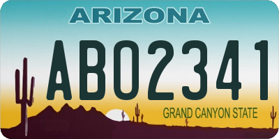 AZ license plate ABO2341