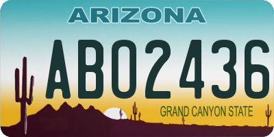 AZ license plate ABO2436
