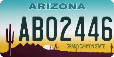 AZ license plate ABO2446