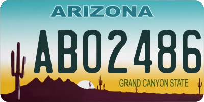 AZ license plate ABO2486