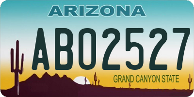 AZ license plate ABO2527