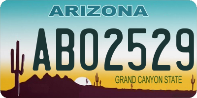 AZ license plate ABO2529