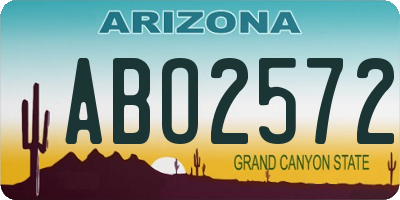 AZ license plate ABO2572