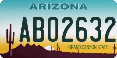 AZ license plate ABO2632