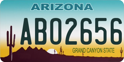 AZ license plate ABO2656