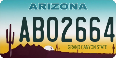 AZ license plate ABO2664