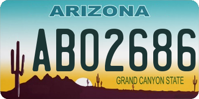AZ license plate ABO2686