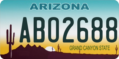 AZ license plate ABO2688