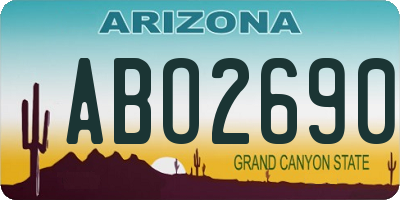 AZ license plate ABO2690