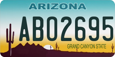 AZ license plate ABO2695
