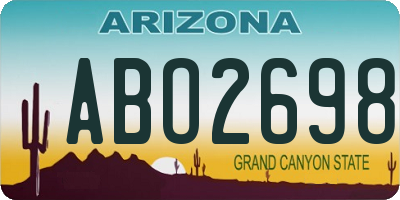 AZ license plate ABO2698