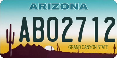 AZ license plate ABO2712
