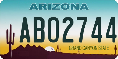 AZ license plate ABO2744
