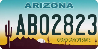 AZ license plate ABO2823