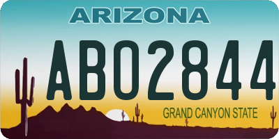 AZ license plate ABO2844