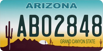 AZ license plate ABO2848