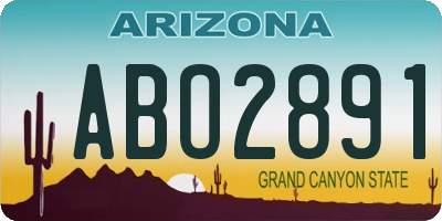 AZ license plate ABO2891
