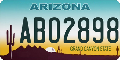 AZ license plate ABO2898
