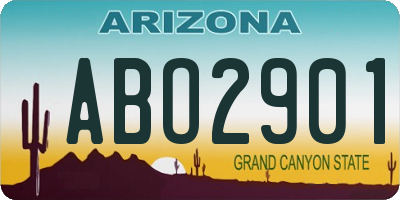 AZ license plate ABO2901