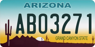 AZ license plate ABO3271