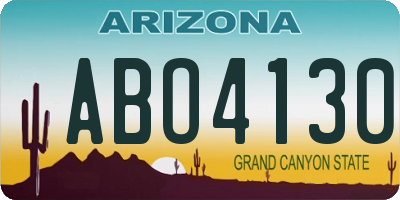 AZ license plate ABO4130