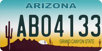 AZ license plate ABO4133