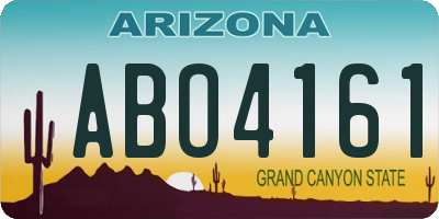 AZ license plate ABO4161