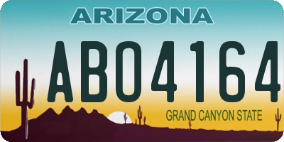 AZ license plate ABO4164
