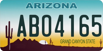 AZ license plate ABO4165