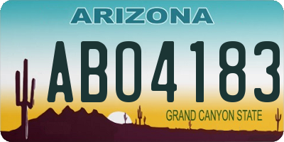 AZ license plate ABO4183