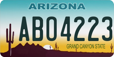 AZ license plate ABO4223