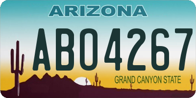 AZ license plate ABO4267