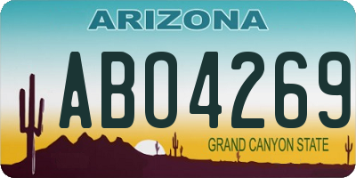AZ license plate ABO4269