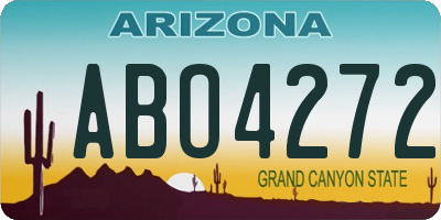AZ license plate ABO4272
