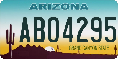 AZ license plate ABO4295