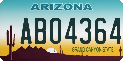 AZ license plate ABO4364