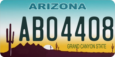 AZ license plate ABO4408