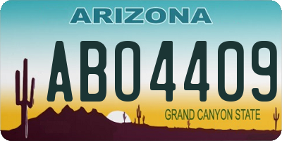 AZ license plate ABO4409