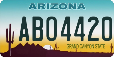 AZ license plate ABO4420