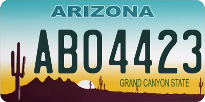 AZ license plate ABO4423
