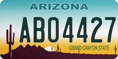 AZ license plate ABO4427