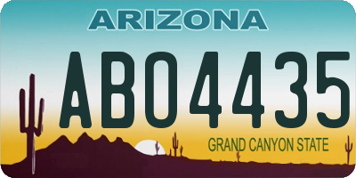 AZ license plate ABO4435