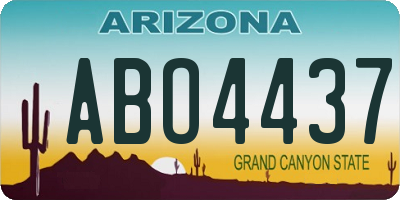 AZ license plate ABO4437