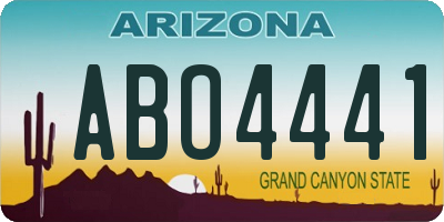 AZ license plate ABO4441