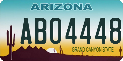 AZ license plate ABO4448