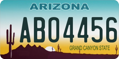 AZ license plate ABO4456