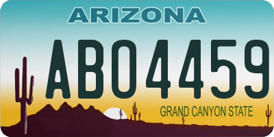 AZ license plate ABO4459