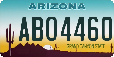 AZ license plate ABO4460
